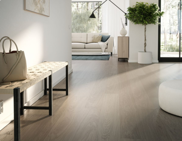 1455751-7 Ekgolv mattlack, Earth Grey, Woodura, XXL, 1-stav, 5G-klick, Select, 92 kvm