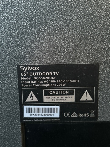 1442424-4 Utomhus Tv Sylvox med stativ och fjärrkontroll