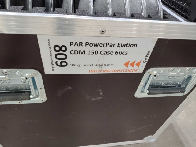 1455498-7 Strålkastare i case 6 st – Elation, OPTI PAR CDM 150