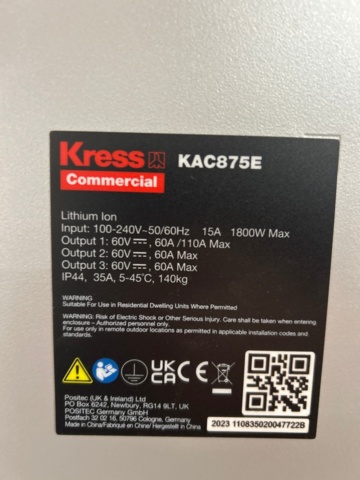 1442448-5 Laddstation - Kress Commercial KAC875E