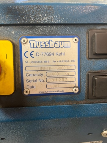 1421657-12 Saxlyft Nussbaum UNI-LIFT 5000kg  5m