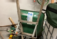 1406796 Wheelbarrow and various tools