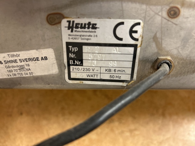 1423707-4 Skoputsmaskin - Heute P72 AL