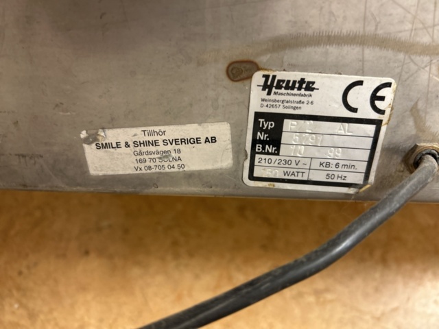 1423707-5 Skoputsmaskin - Heute P72 AL