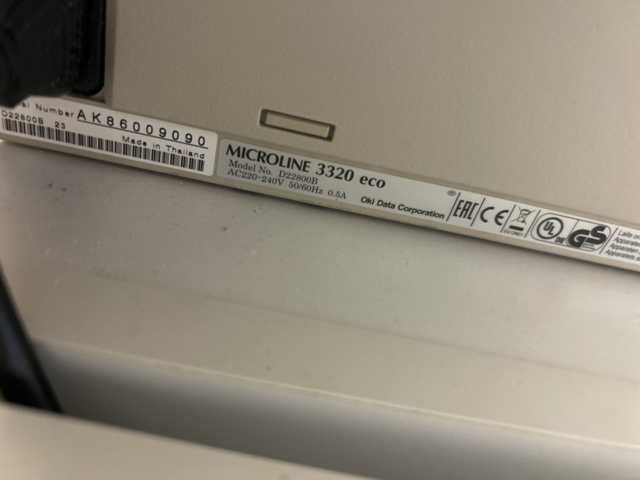 1423712-5 Matris-/nålskrivare - OKI Microline 3320 eco