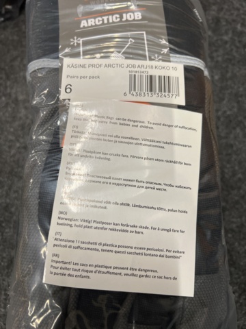 1456323-7 30 st Arbetshandskar Prof Artic job, strl 10