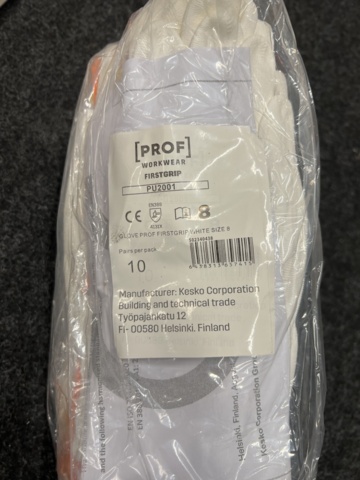 1456251-5 100 pcs Work gloves Prof firstgrip, size 8