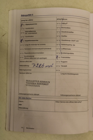 1416713-109 Volkswagen Touran 5-sätes 1.4 TGI EcoFuel DSG. 2013