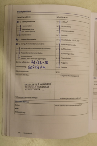 1416713-110 Volkswagen Touran 5-sätes 1.4 TGI EcoFuel DSG. 2013