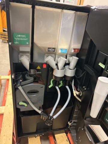 1435538-5 Bänk med vattenkylare, vattentapp och kaffemaskin