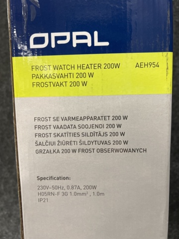 1456525-5 2 st Frostvakter Opal med anslutningssladd, 200W