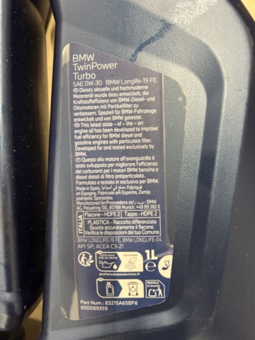 1457788-4 Motorolja original BMW TwinPower Turbo SAE 0W-30