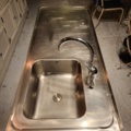 1407992-3 Stainless steel sink with bowl & mixer, 160 cm