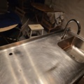 1407992-4 Stainless steel sink with bowl & mixer, 160 cm