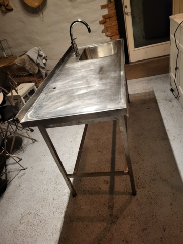 1407992-5 Stainless steel sink with bowl & mixer, 160 cm