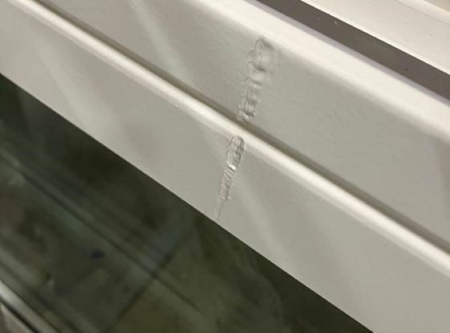 1460146-6 2 st Nordan Tanum parfönsterdörrar (vänster + höger), helglasade – transportskadade