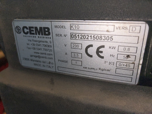 1454772-5 Hjulbalanseringsmaskin - CEMB K10