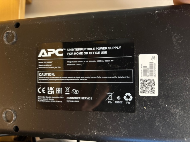 1442482-3 UPS battery backups, 1st APC, 1st Digitus