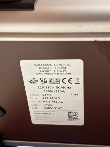 1442485-2 Coffee maker Moccamaster, kettle ICA