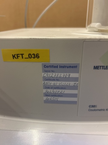 1435541-4 Automatiserat titreringssystem för fuktanalys - Mettler Toledo Compact C30S med Oven Autosampler