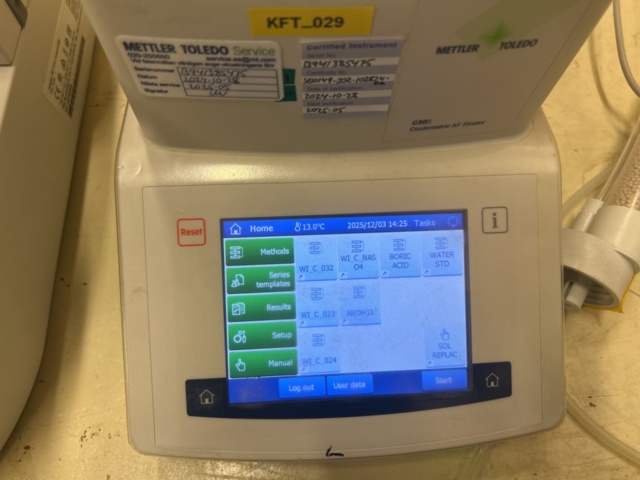 1435542-5 Titrator Mettler Toledo Compact C30S med autosampler InMotion KF Pro Oven
