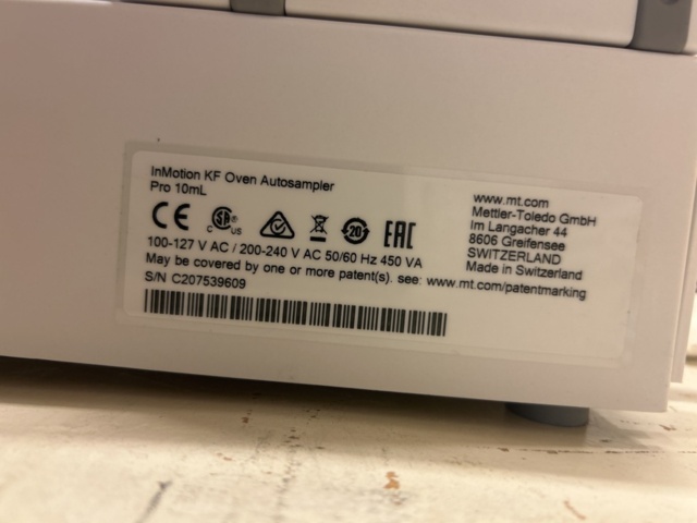 1435542-14 Titrator Mettler Toledo Compact C30S med autosampler InMotion KF Pro Oven