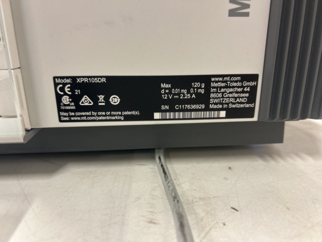 1435545-7 Analytisk laboratorievåg - Mettler Toledo XPR105DR