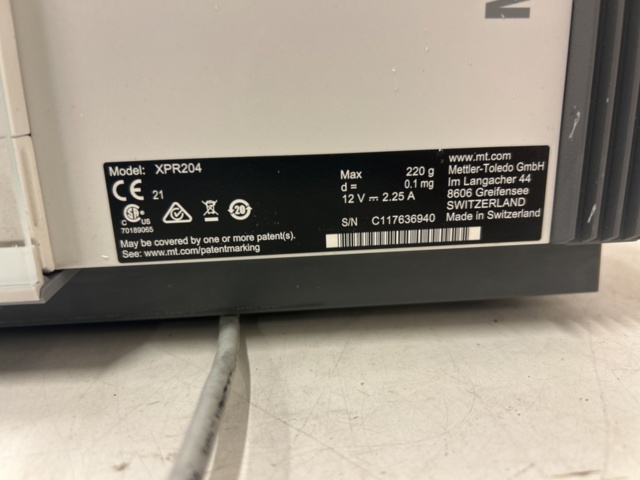 1435546-7 Analytisk laboratorievåg - Mettler Toledo XPR204