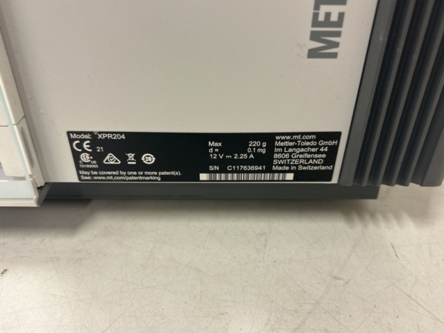 1435548-9 Analytisk laboratorievåg - Mettler Toledo XPR204