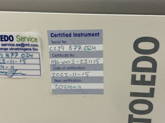 1435551-14 Densitetsmätare Mettler Toledo Excellence D4 med provväxlare SC30