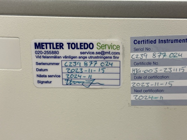 1435551-15 Densitetsmätare Mettler Toledo Excellence D4 med provväxlare SC30