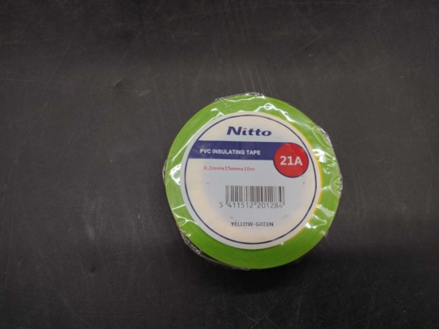 1447634-2 Isoleringstejp, 61 st – Nitto, PVC, gul/grön