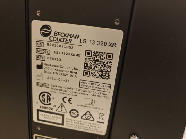 1400656-6 Laser-diffraktionsinstrument för partikelstorleksanalys - Beckman Coulter LS 13 320 XR MW -2021