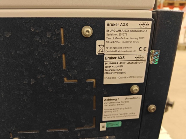1400657-9 WDXRF-analysinstrument med tillbehör - Bruker S6 Jaguar -2023