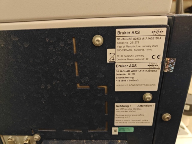 1400657-11 WDXRF-analysinstrument med tillbehör - Bruker S6 Jaguar -2023