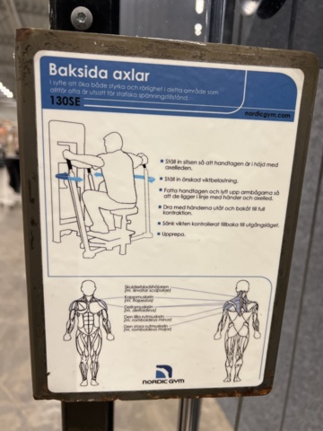 1455438-8 Back shoulders 130SE, Nordic gym