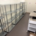 1442215-1 Warehouse shelves, trolleys, rolling board, stool, bench