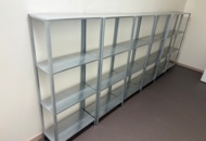 1442224 Lagerhyllor 6 sektioner, sittbänk