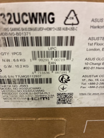 1460278-3 Gaming monitor ASUS 32" ROG Strix 4K XG32UCWMG