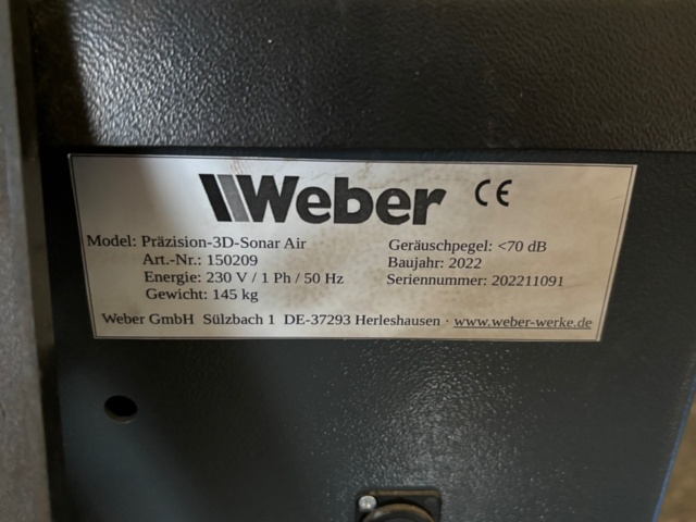 1372766-6 Hjulbalanseringsmaskin – Weber Präzision-3D Sonar Air -2022