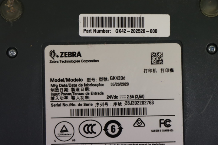 1295791-8 Etikettskrivare Zebra GK420d