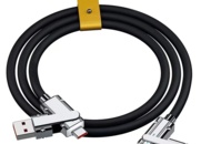 1460414 3 st 4-i-1 Snabbladdningskabel 65 W - Svart 2m - Fri frakt