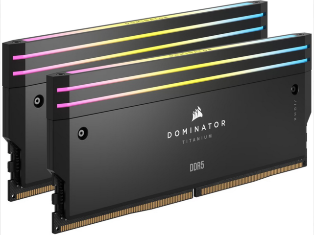 1460273-1 Corsair Dominator Titanium RGB DDR5 6600MHz 64GB (black)