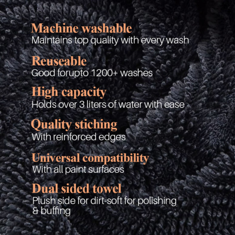 1460514-5 3 pcs Microfiber car wipes 50×80 cm – double-sided 1200 g/m² - Free shipping