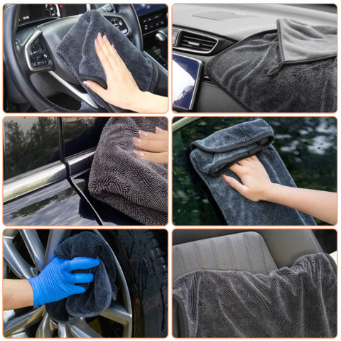 1460514-6 3 pcs Microfiber car wipes 50×80 cm – double-sided 1200 g/m² - Free shipping