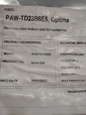 1447652-6 Kombinationstank med tillbehör - Optima PAW-TD23B6E5