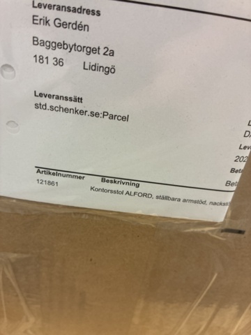 1460543-15 7 st Kontorsstolar