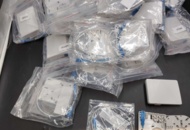 1447689 Fiberuttag med patchkablar, 40 st – väggmonterade uttag med SC-kontakter