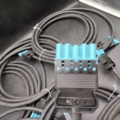 1460586-4 Multi-cable with multi-pole connectors, 6 pcs - robust signal cable system