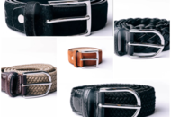 1460747 Belts, 5 pcs – Galio of Sweden, suede/leather/cotton, size 105